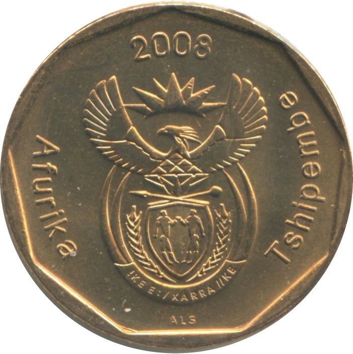 South Africa 50 Cents Venda Legend - Afurika Tshipembe Coin KM443 2008