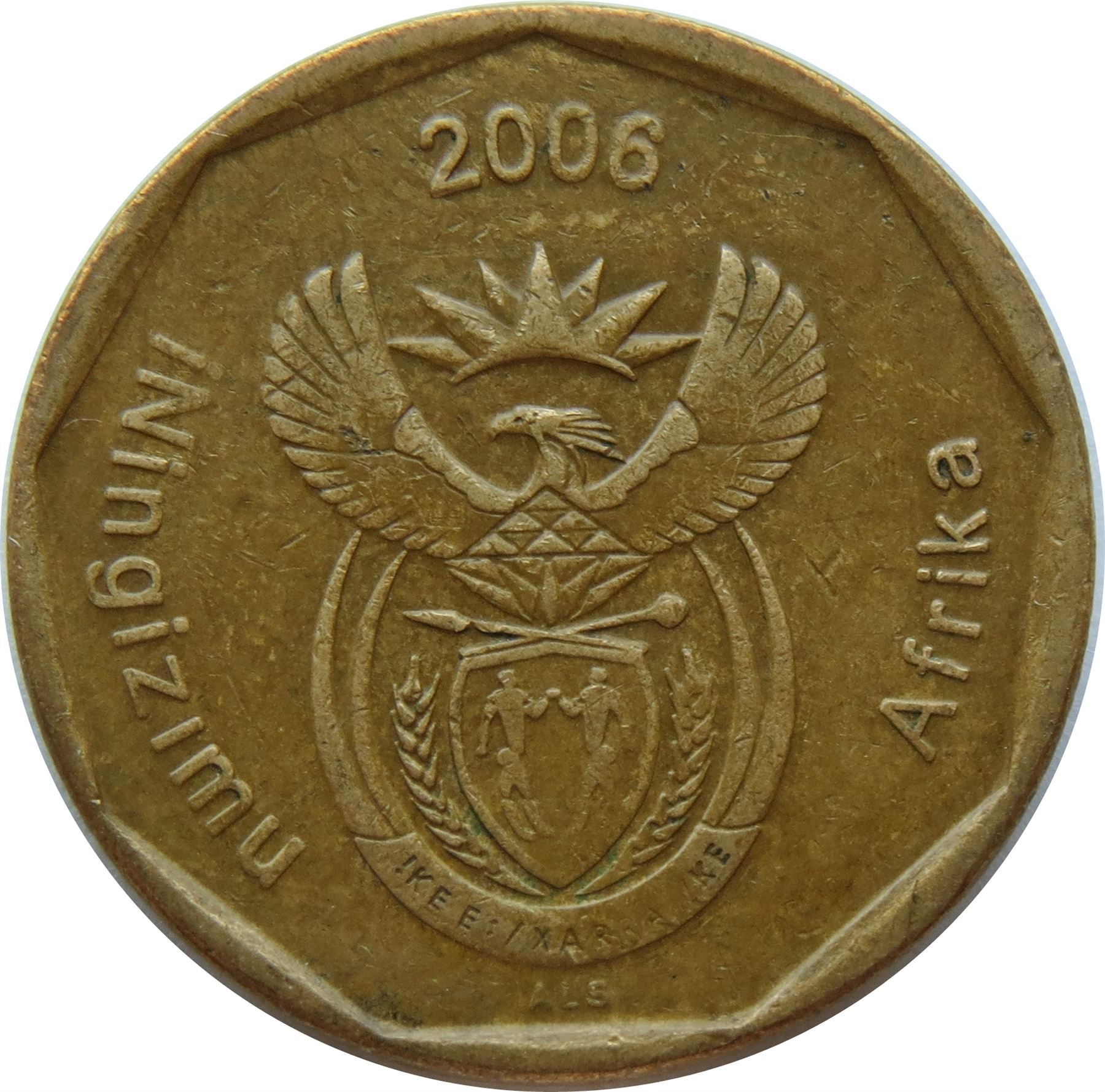 South Africa 50 Cents Zulu Legend - iNingizimu Afrika Coin KM489 2006