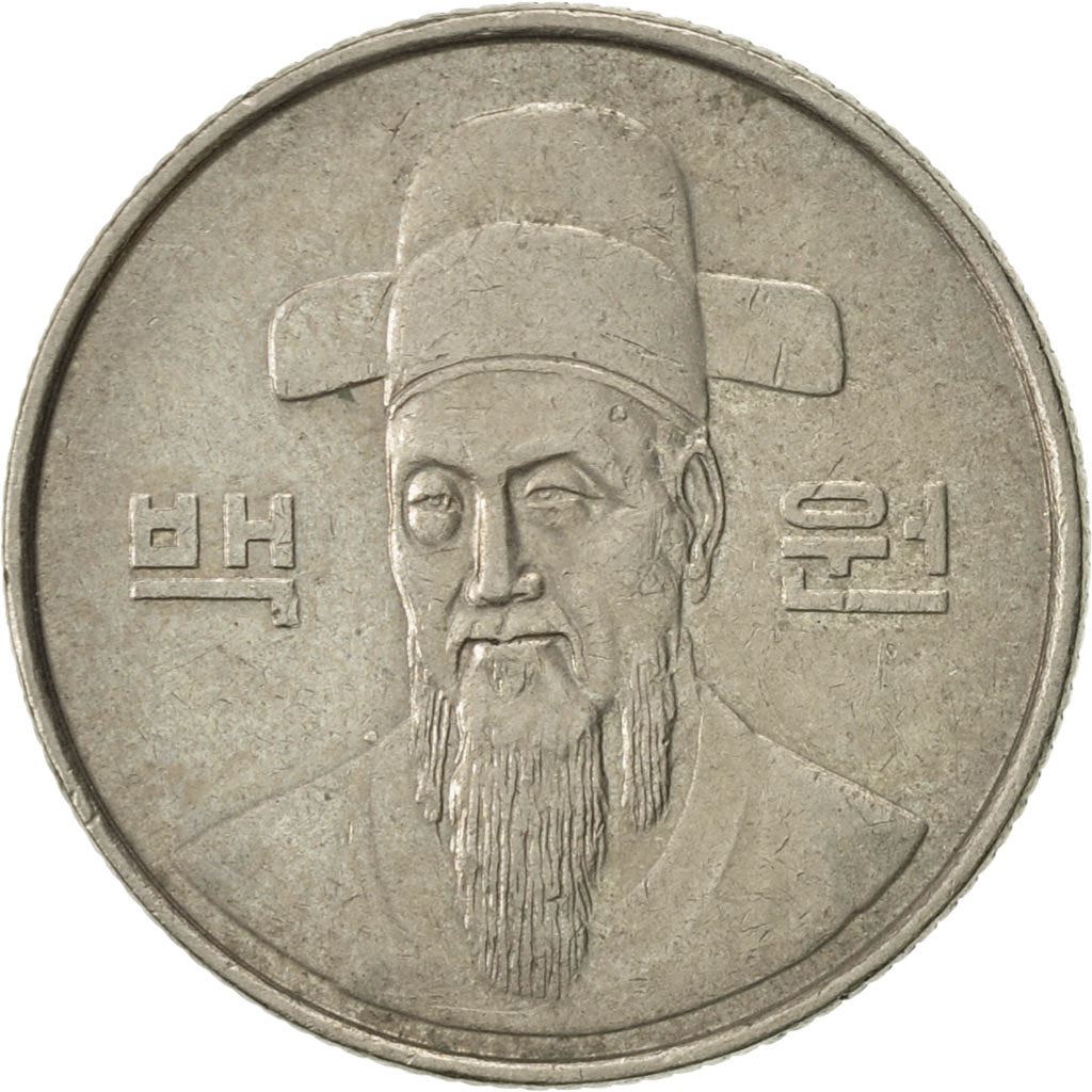 South Korea 100 Won Coin | Admiral Yi Sun-sin 1545 - 1598 | KM35 | 1983 - 2018