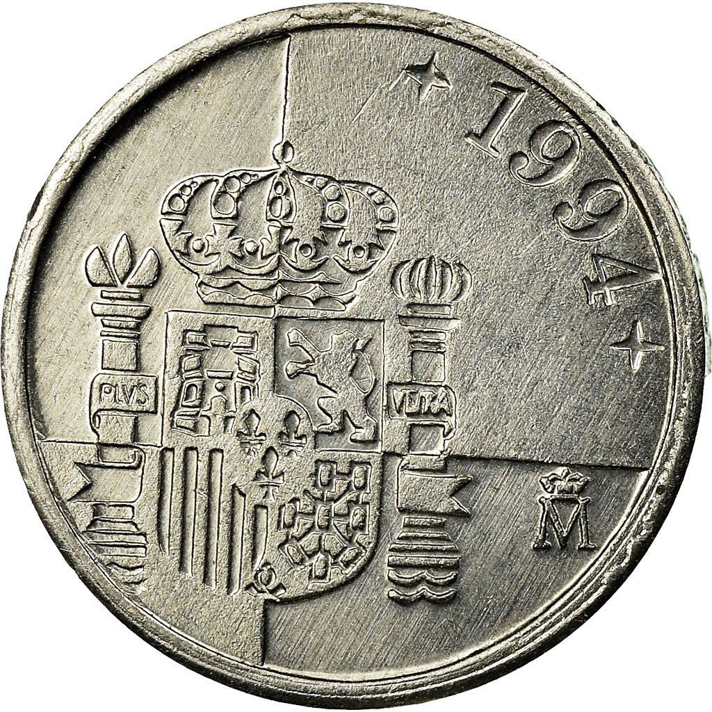 Spain 1 Peseta - Juan Carlos I Coin 1989 - 2001 KM 832