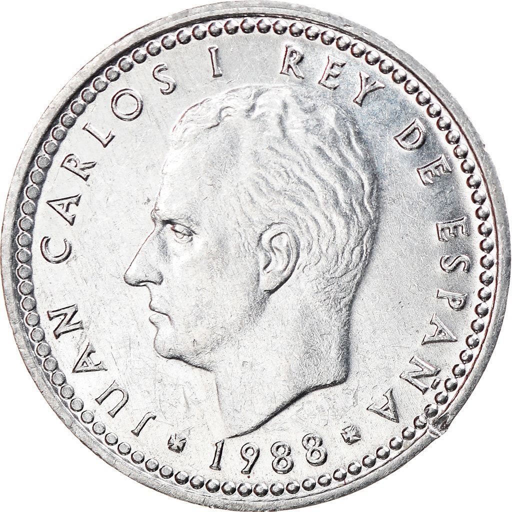 Spain 1 Peseta - Juan Carlos I Coin KM821 1982 - 1989 Bridge