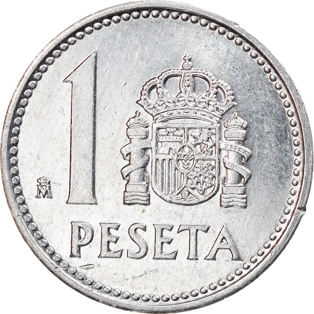 Spain 1 Peseta - Juan Carlos I Coin KM821 1982 - 1989 Bridge