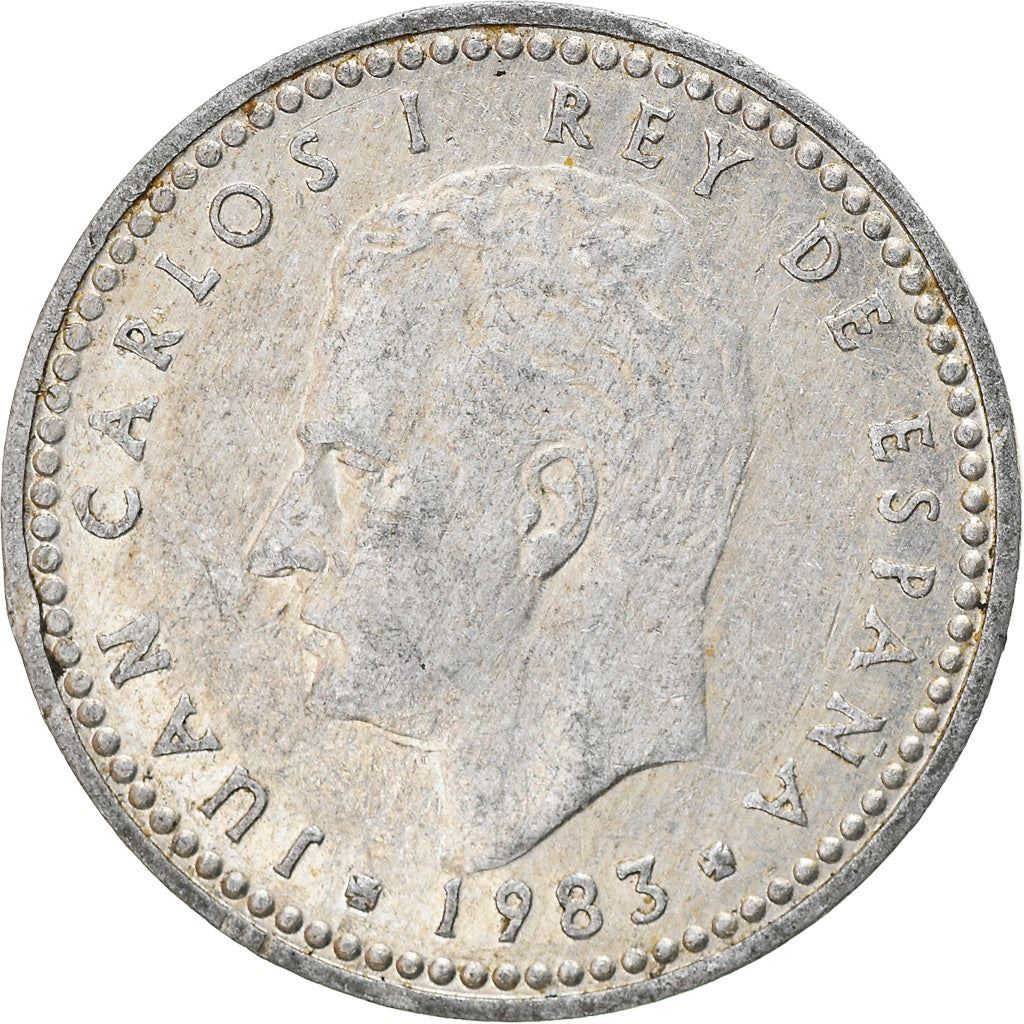 Spain 1 Peseta - Juan Carlos I Coin KM821 1982 - 1989 Bridge