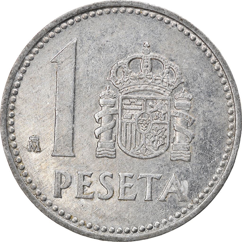 Spain 1 Peseta - Juan Carlos I Coin KM821 1982 - 1989 Bridge