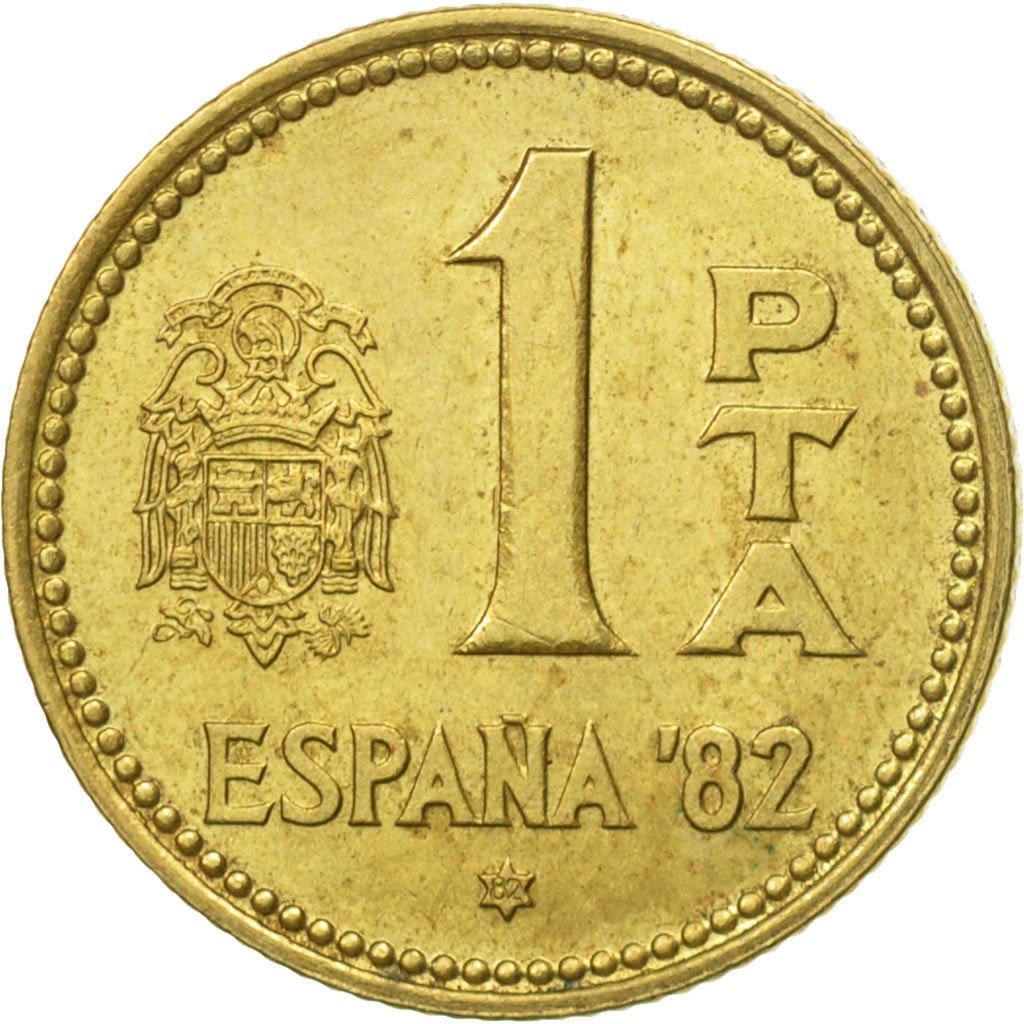 Spain 1 Peseta - Juan Carlos I España '82 Coin KM816 1980 Horses and equines