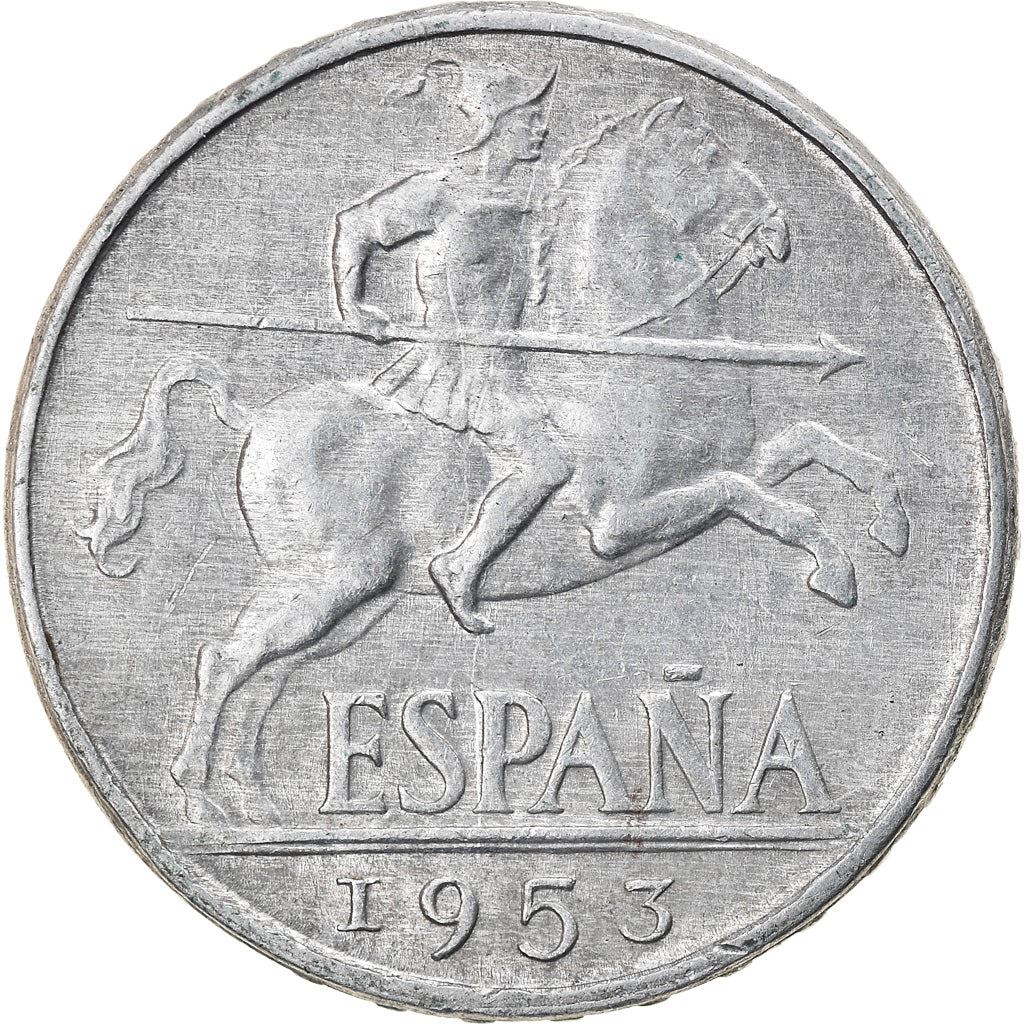 Spain 10 Centimos - Iberian rider Coin KM766 1940 - 1953