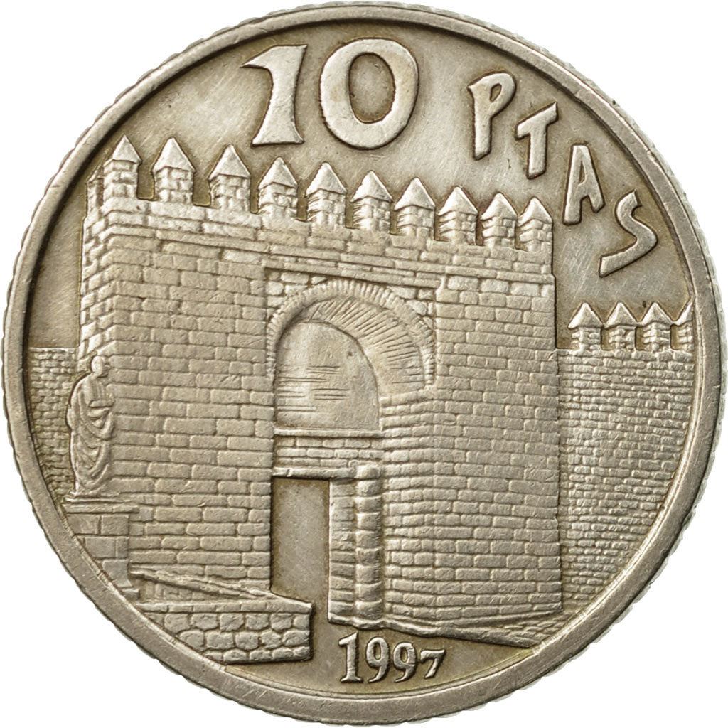 Spain | 10 Pesetas Coin | Philosopher Lucio Anneo Seneca | Cordoba Gates | Km:982 | 1997