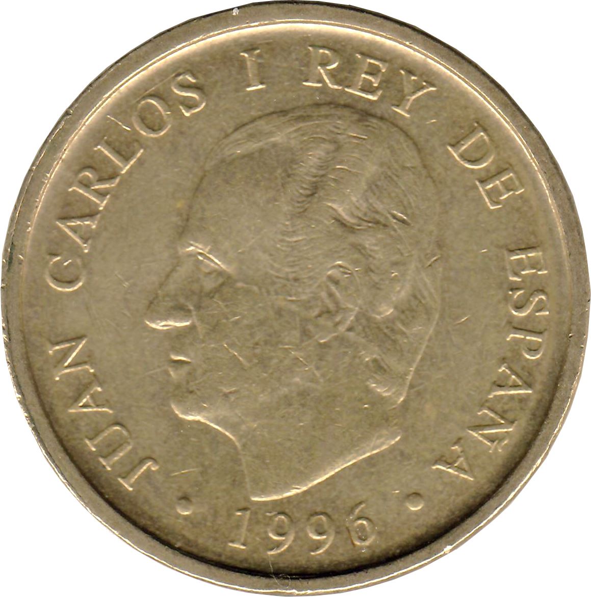 Spain 100 Pesetas - Juan Carlos I National Library Coin KM964 1996