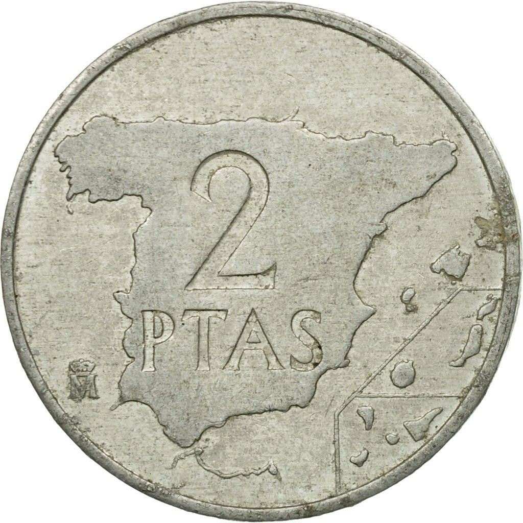 Spain 2 Pesetas - Juan Carlos I Coin KM822 1982 - 1984