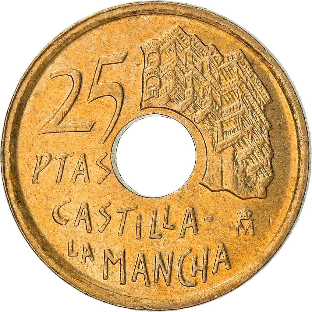 Spain 25 Pesetas Castile-La Mancha Coin KM962 1996