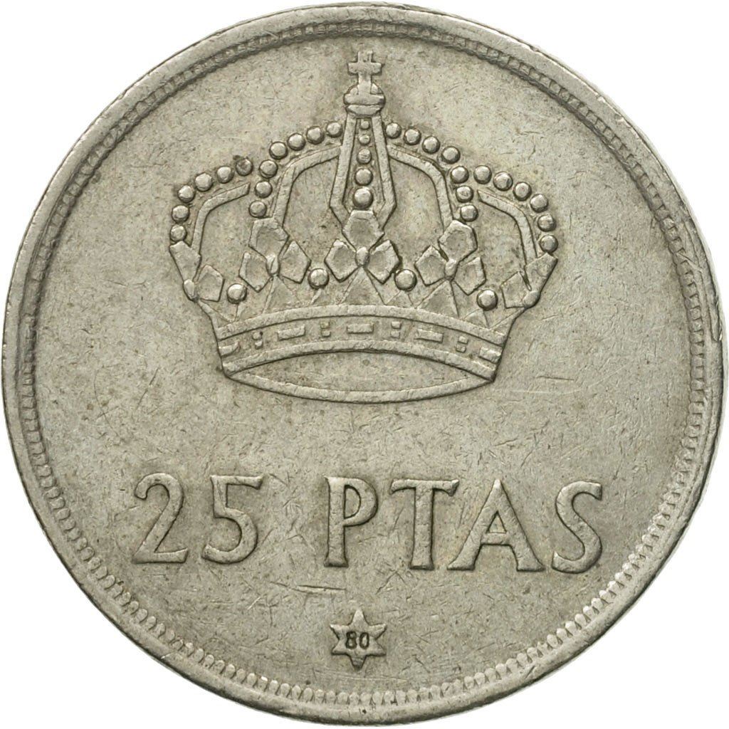 Spain 25 Pesetas - Juan Carlos I Coin KM808 1975 Religious building, Tower, Fair and exposition