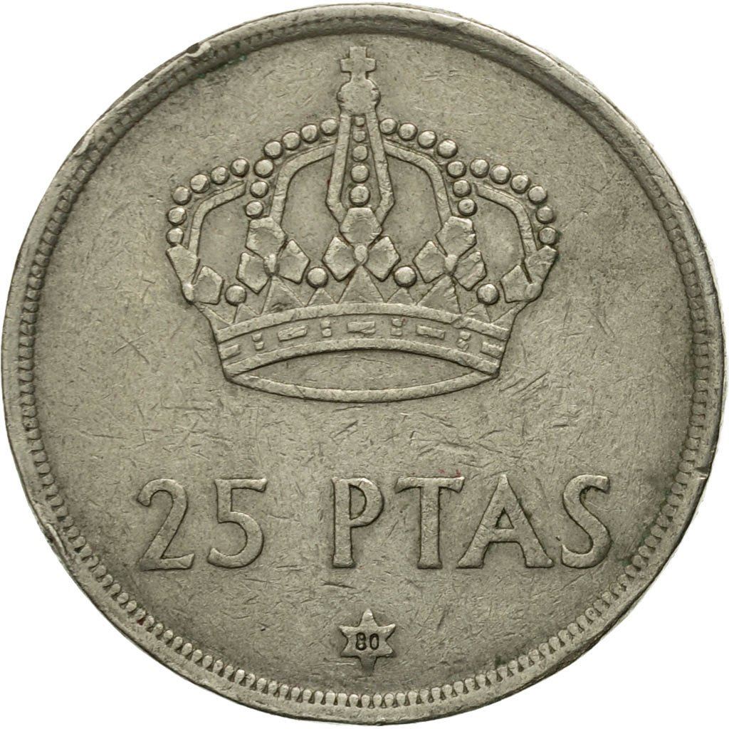 Spain 25 Pesetas - Juan Carlos I Coin KM808 1975 Religious building, Tower, Fair and exposition