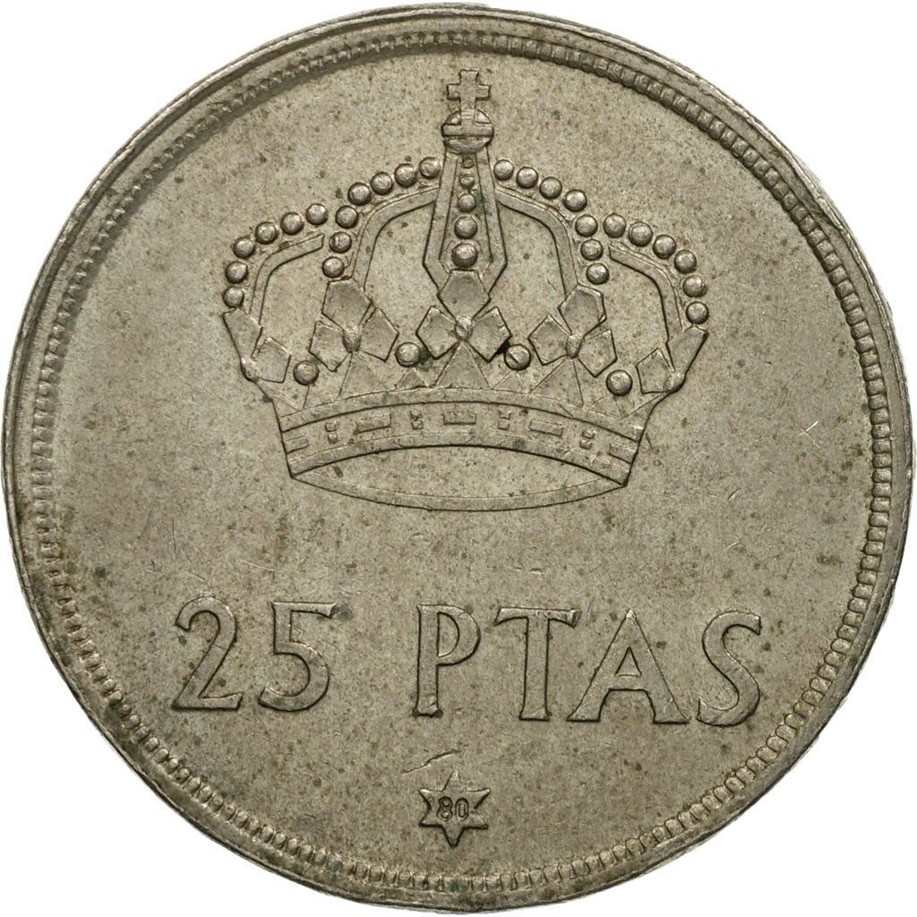 Spain 25 Pesetas - Juan Carlos I Coin KM808 1975 Religious building, Tower, Fair and exposition