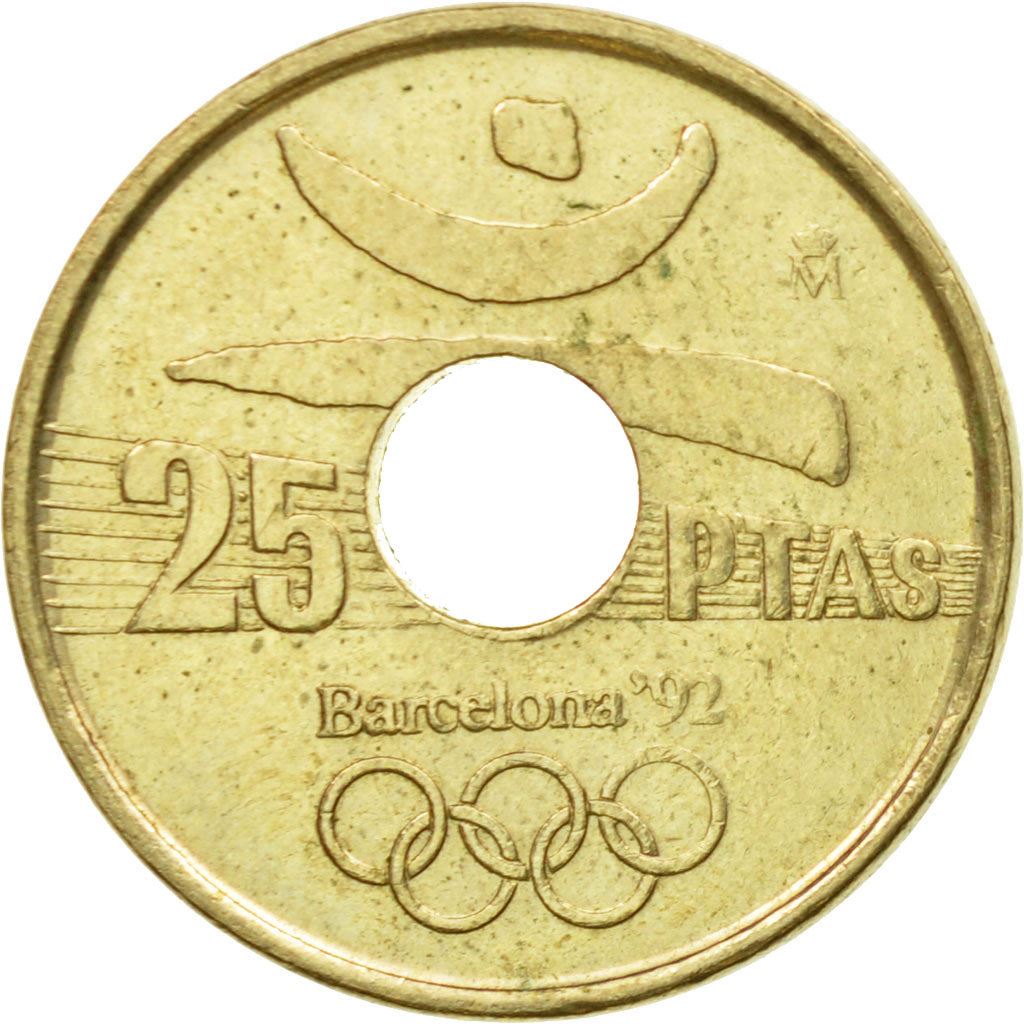 Spain 25 Pesetas - Juan Carlos I High Jump Coin 1990-1991 KM 851