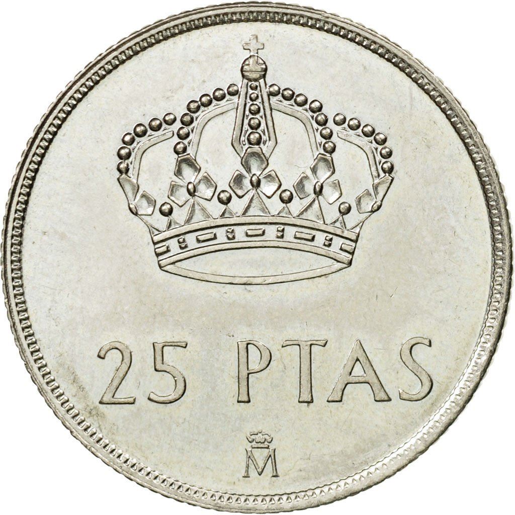 Spain 25 Pesetas - Juan Carlos I with mintmark Coin KM824 1982 - 1984