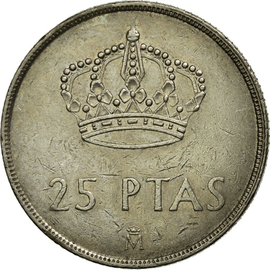 Spain 25 Pesetas - Juan Carlos I with mintmark Coin KM824 1982 - 1984