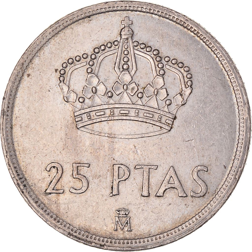 Spain 25 Pesetas - Juan Carlos I with mintmark Coin KM824 1982 - 1984