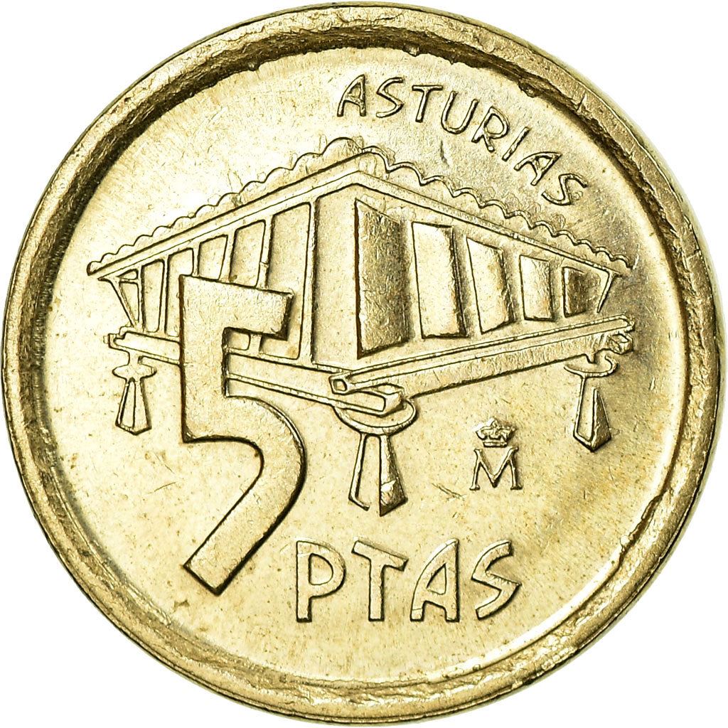 Spain 5 Pesetas Asturias Coin KM946 1995