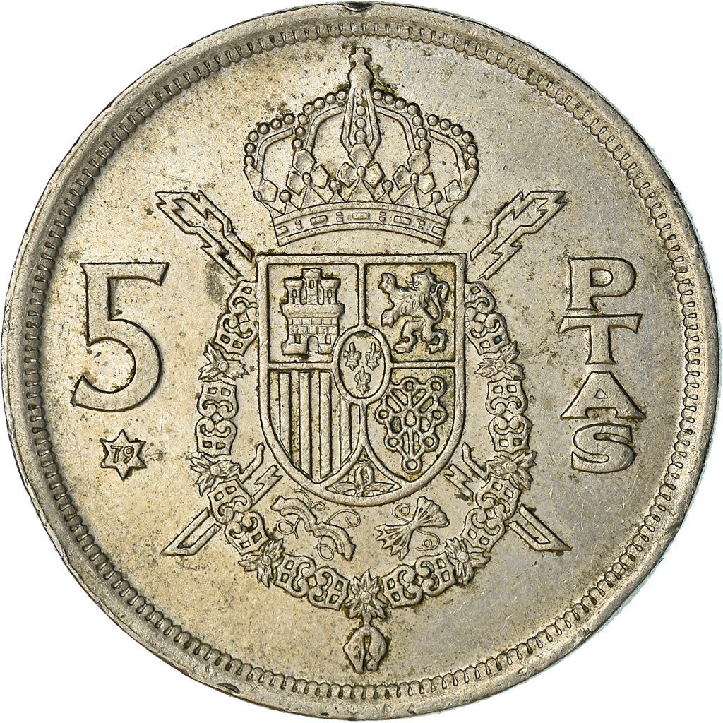 Spain 5 Pesetas Coin - Juan Carlos I |KM807 | 1975