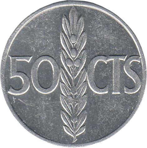 Spain 50 Centimos - Francisco Franco Coin KM795 1966 Fair and exposition