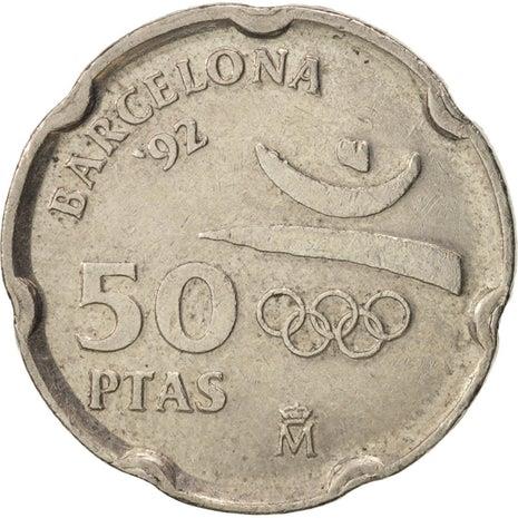 Spain 50 Pesetas Casa Mila Coin KM906 1992