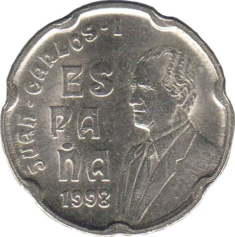 Spain | 50 Pesetas Coin | King Juan Carlos I | Km:991 | 1998 - 2000