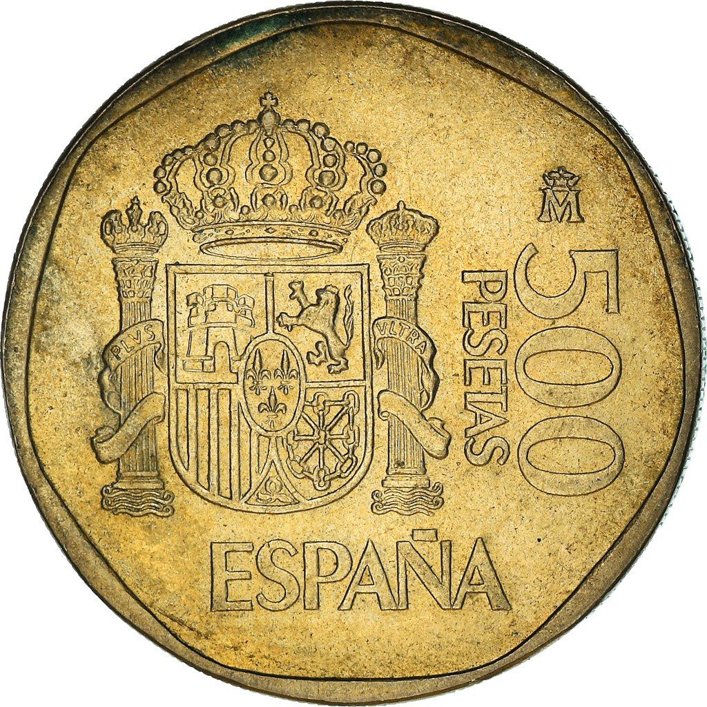 Spain 500 Pesetas - Juan Carlos I Coin KM831 1987 - 1990 Painting