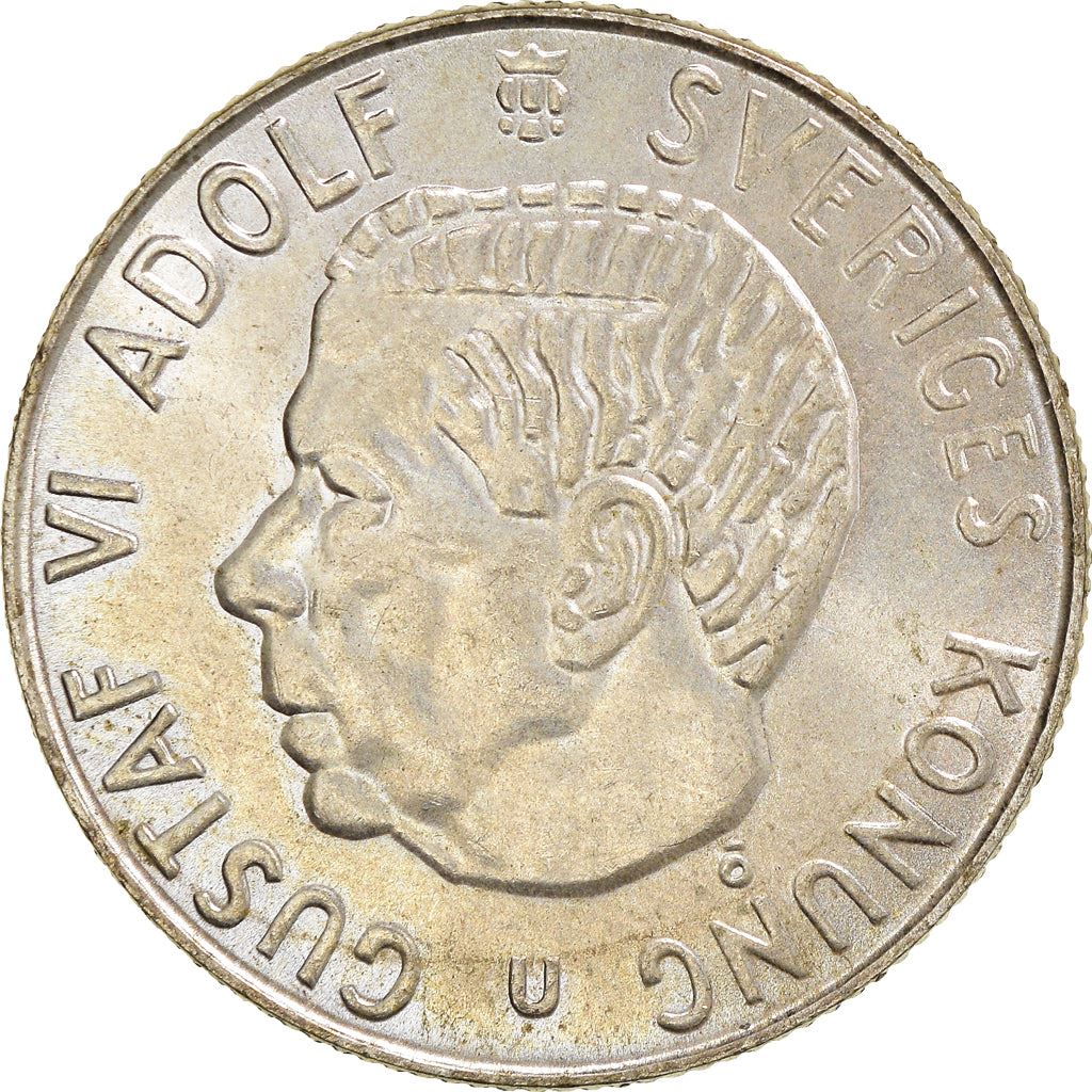 Swedish 1 Krona Coin | Gustaf VI Adolf | Sweden | 1952 - 1968