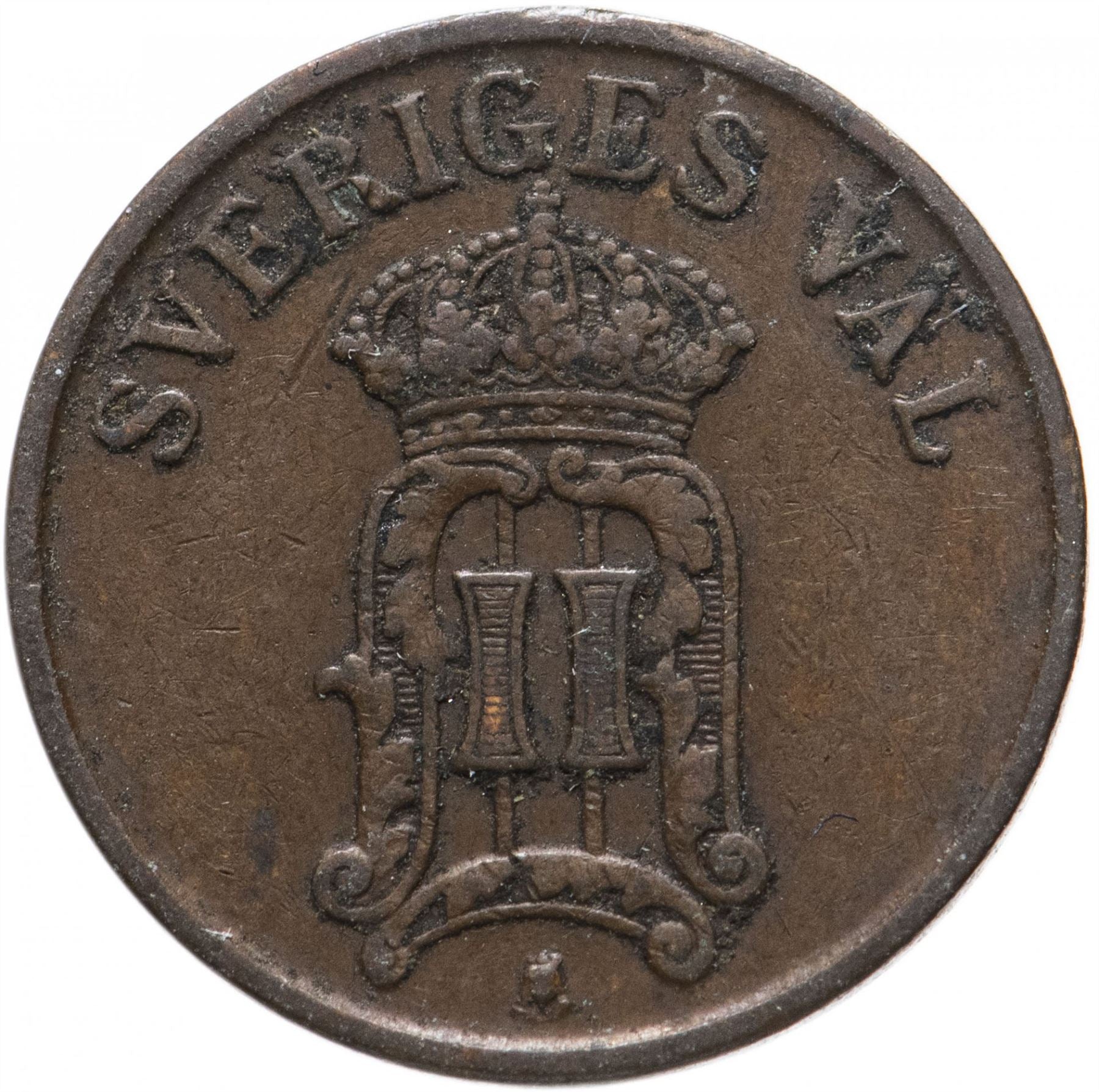 Swedish 1 Ore Coin | King Oscar II | Sweden | 1906 - 1907