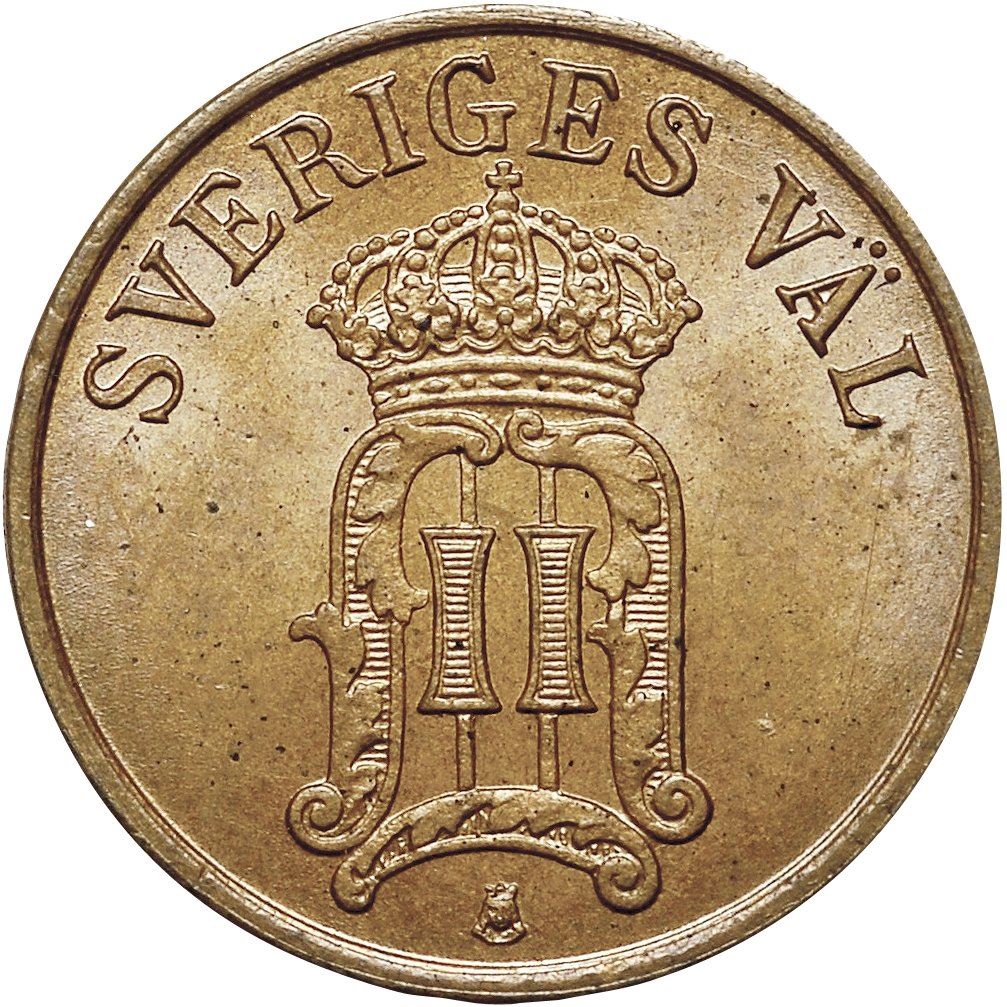 Swedish 1 Ore Coin | King Oscar II | Sweden | 1906 - 1907