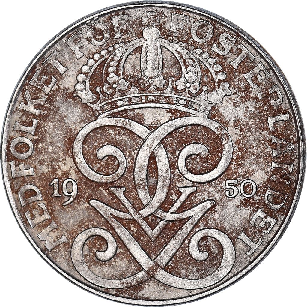 Swedish 2 Ore Coin | King Gustaf V | Sweden | 1909 - 1950