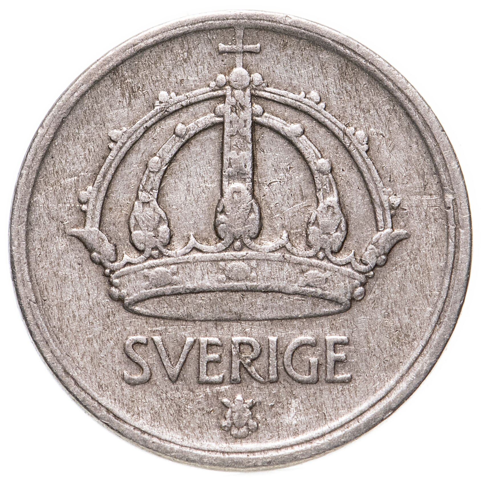 Swedish 25 Ore Coin | King Gustaf V | Sweden | 1943 - 1950