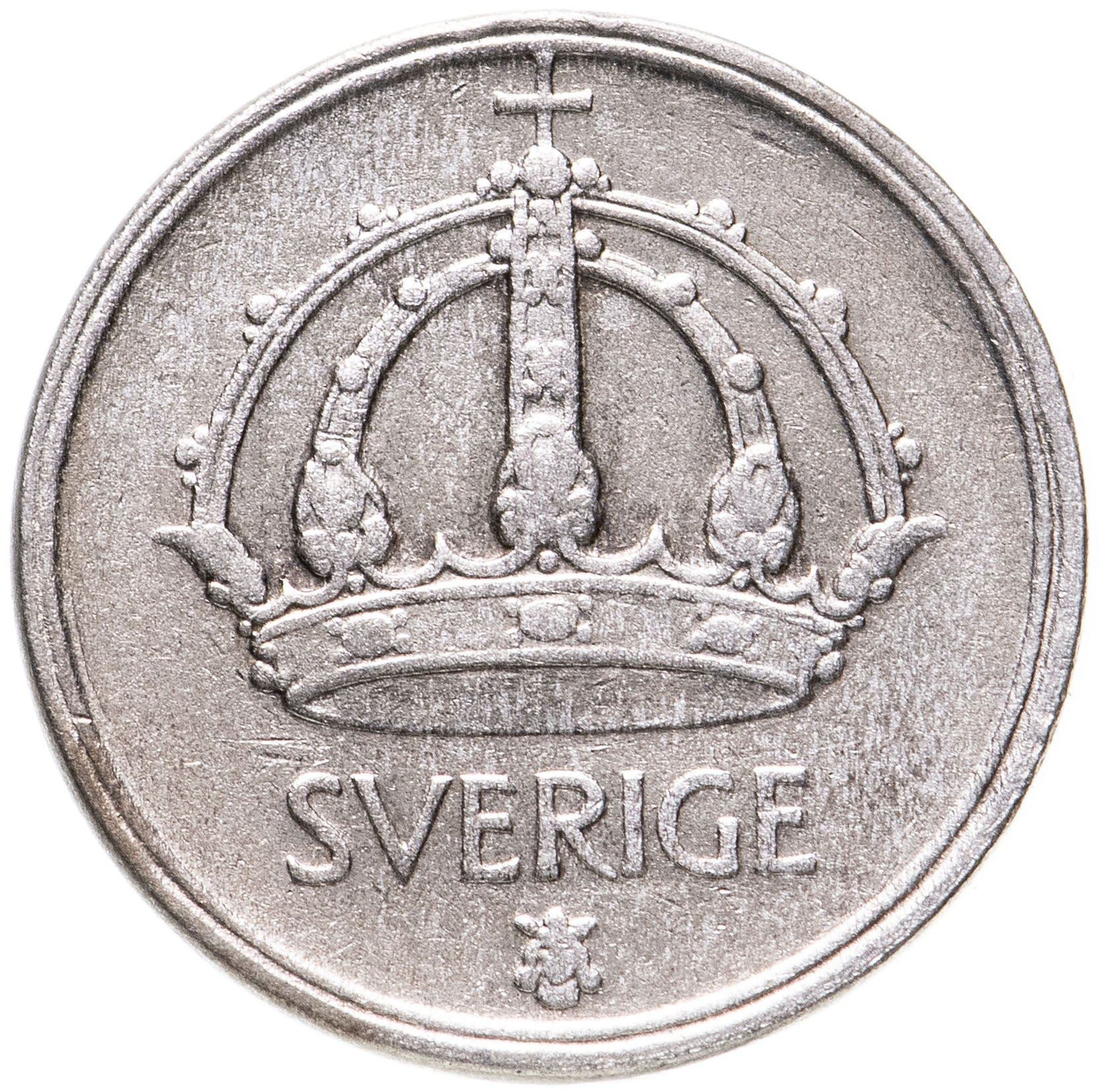 Swedish 25 Ore Coin | King Gustaf V | Sweden | 1943 - 1950