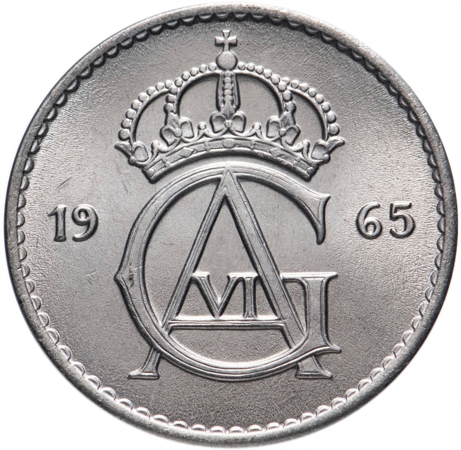 Swedish 25 Ore Coin | King Gustaf VI Adolf | Sweden | 1962 - 1973