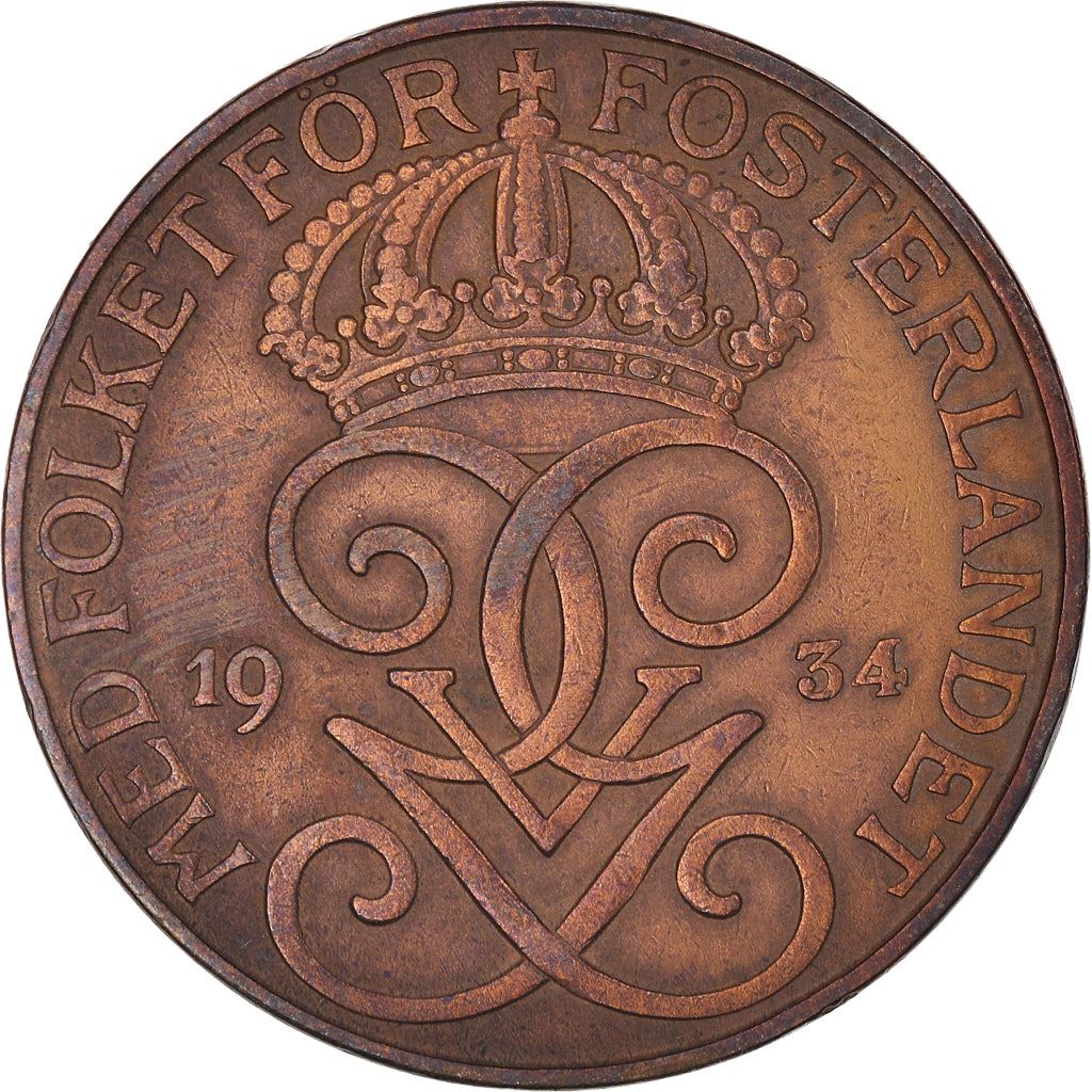 Swedish 5 Ore Coin | King Gustaf V | Sweden | 1910 - 1950