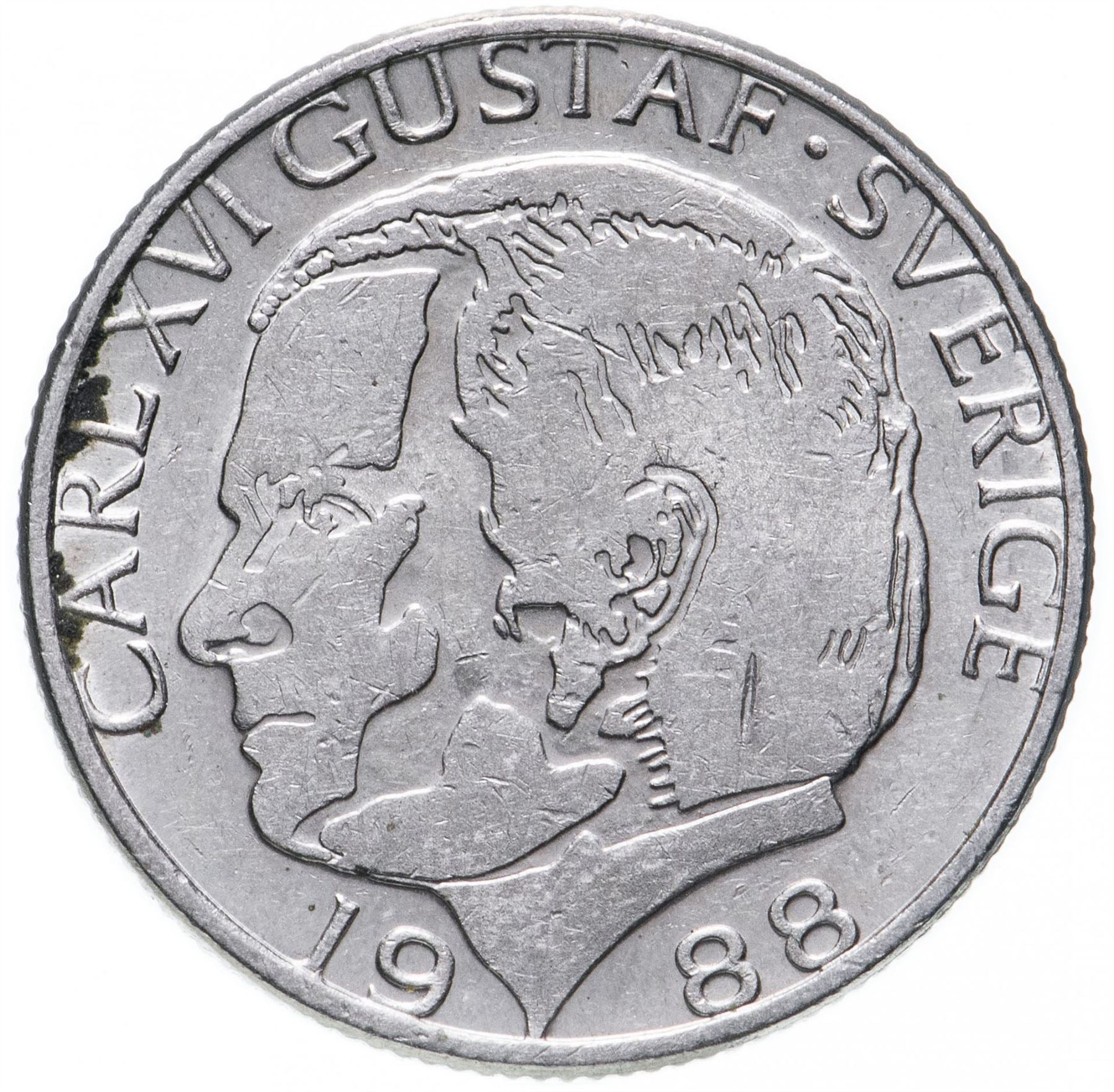 Swedish Coin 1 Krona | Carl XVI Gustaf | Sweden | 1982 - 2000