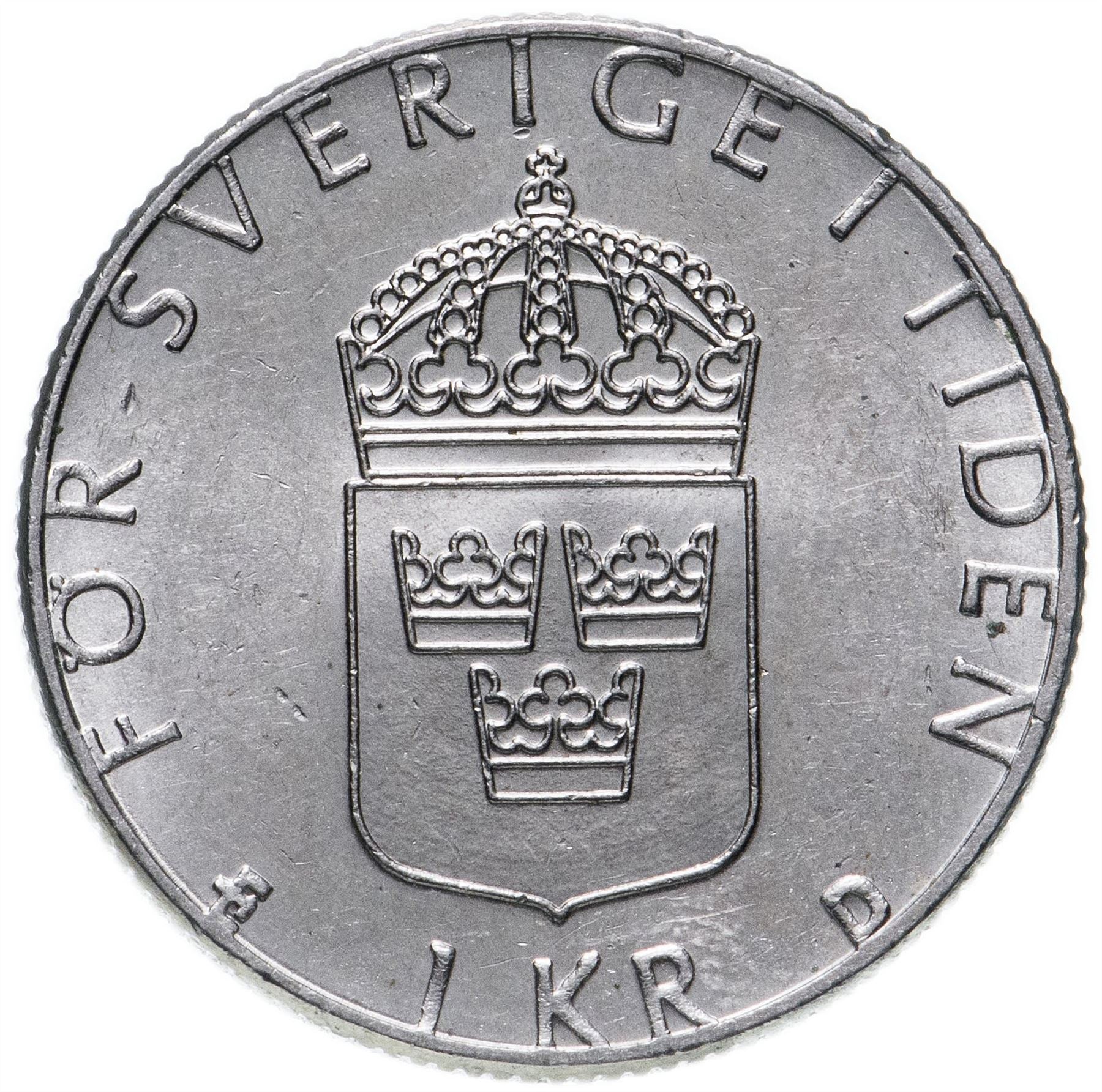 Swedish Coin 1 Krona | Carl XVI Gustaf | Sweden | 1982 - 2000