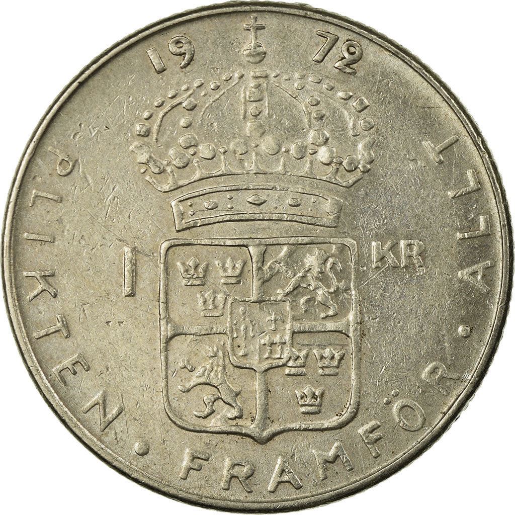 Swedish Coin 1 Krona | Gustaf VI Adolf | Sweden | 1968 - 1973