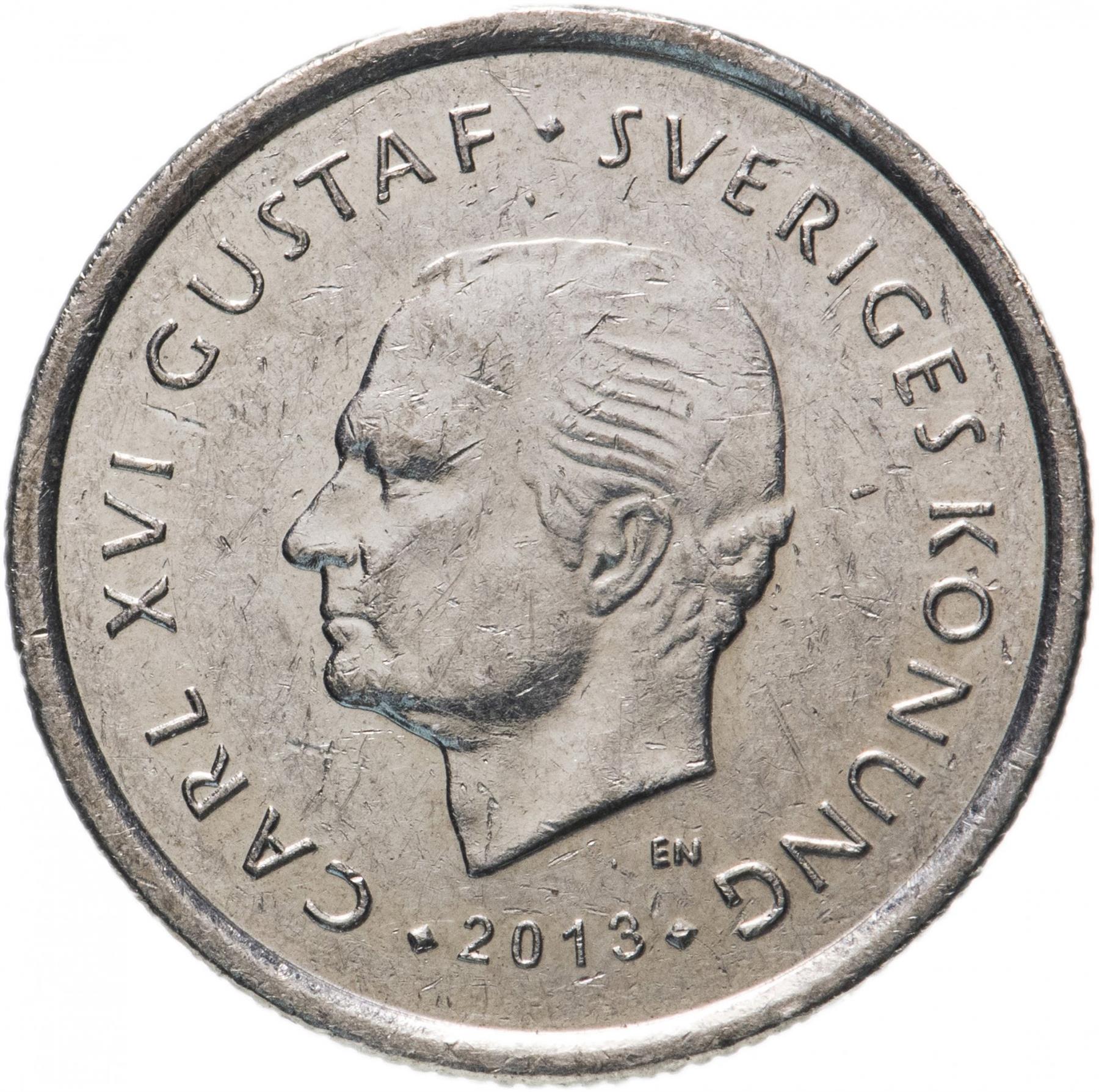 Swedish Coin 1 Krona | King Carl XVI Gustaf 40 years of Reign | Sweden | 2013