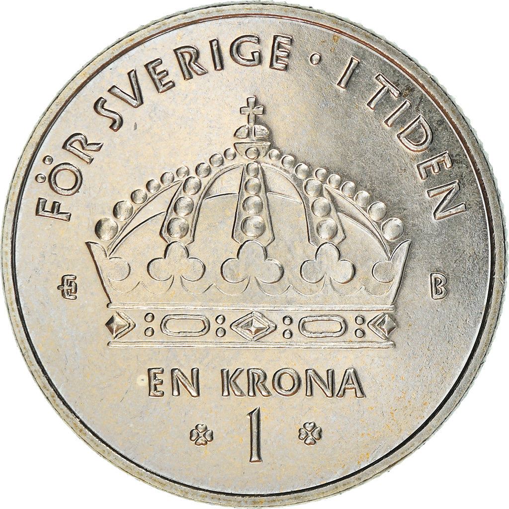 Swedish Coin 1 Krona | King Carl XVI Gustaf | Sweden | 2001 - 2012