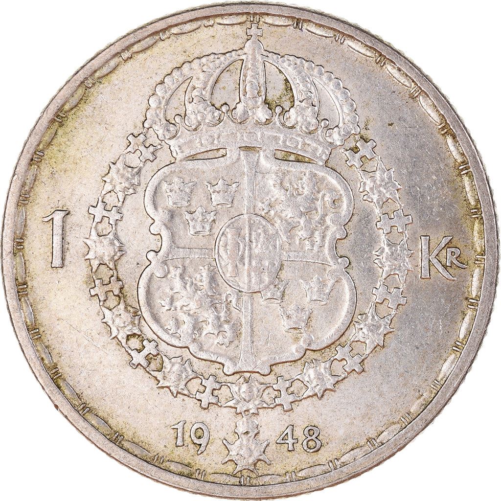 Swedish Coin 1 Krona | King Gustaf V | Sweden | 1942 - 1950