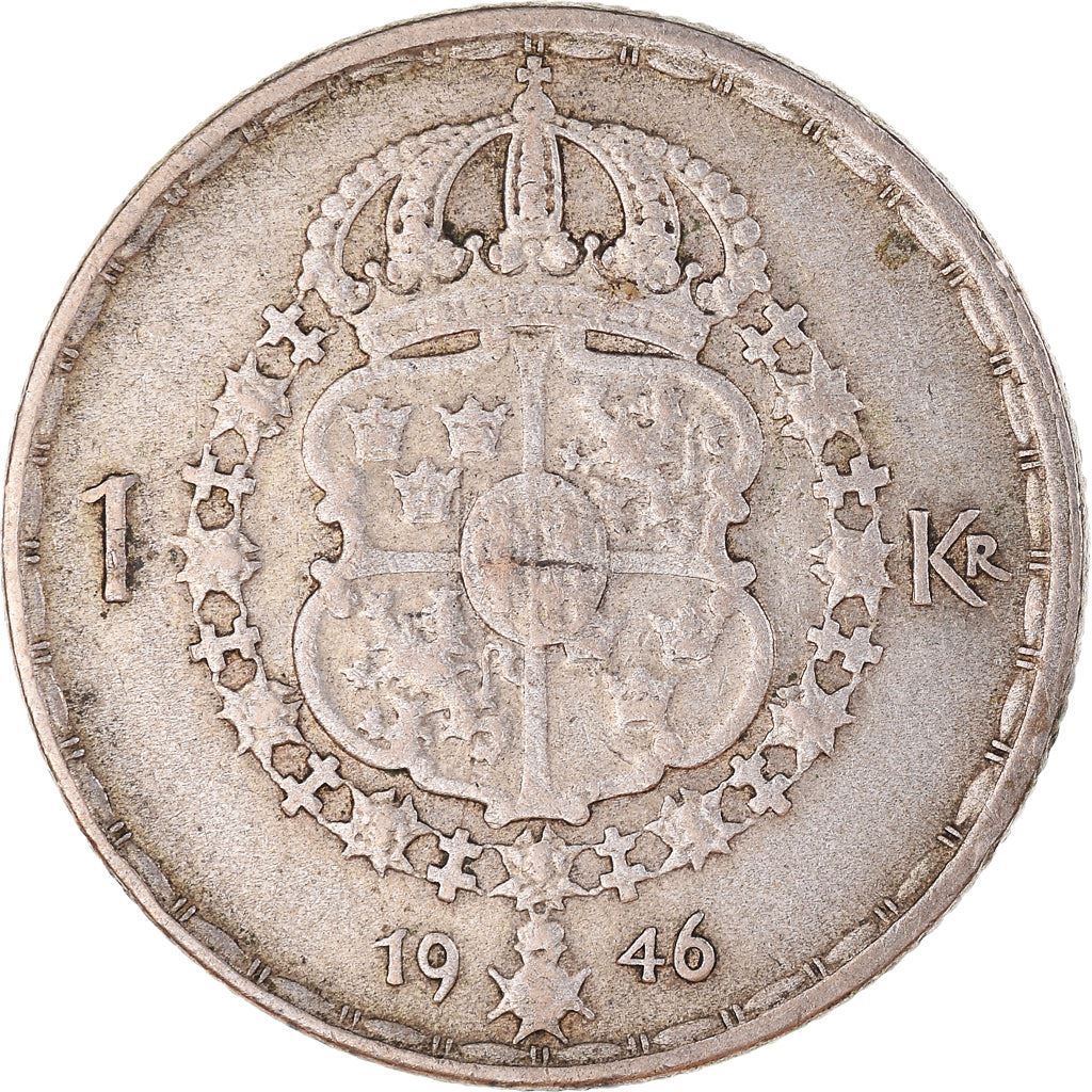 Swedish Coin 1 Krona | King Gustaf V | Sweden | 1942 - 1950