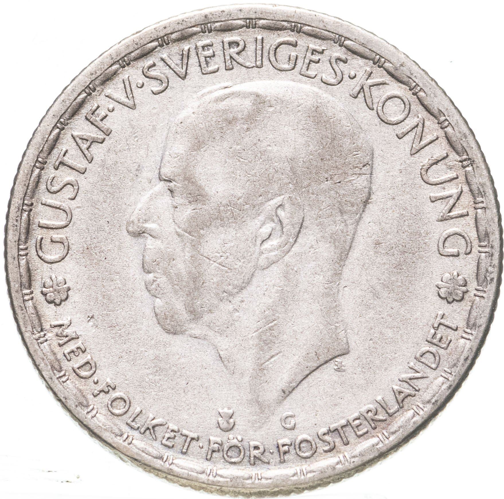 Swedish Coin 1 Krona | King Gustaf V | Sweden | 1942 - 1950