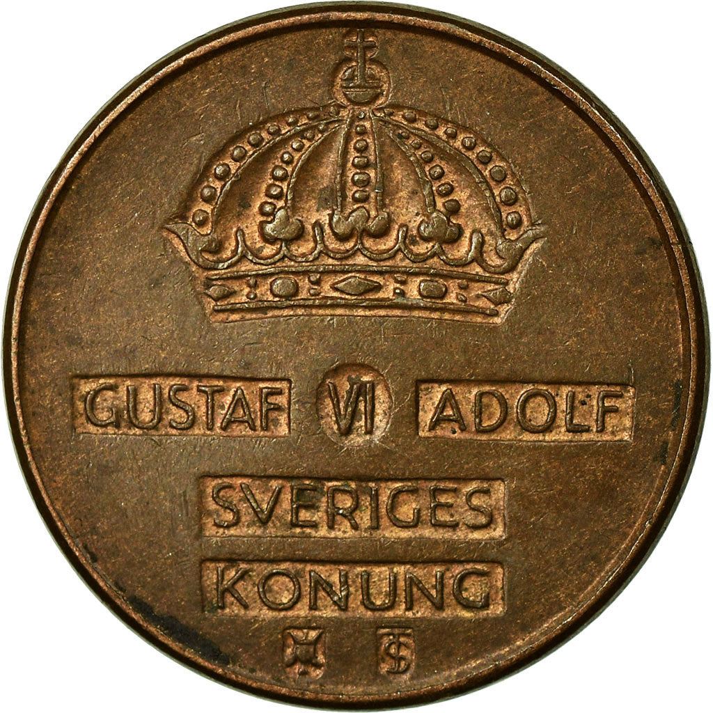 Swedish Coin 1 Öre | Gustaf VI Adolf | Crown | Sweden | 1952 - 1971