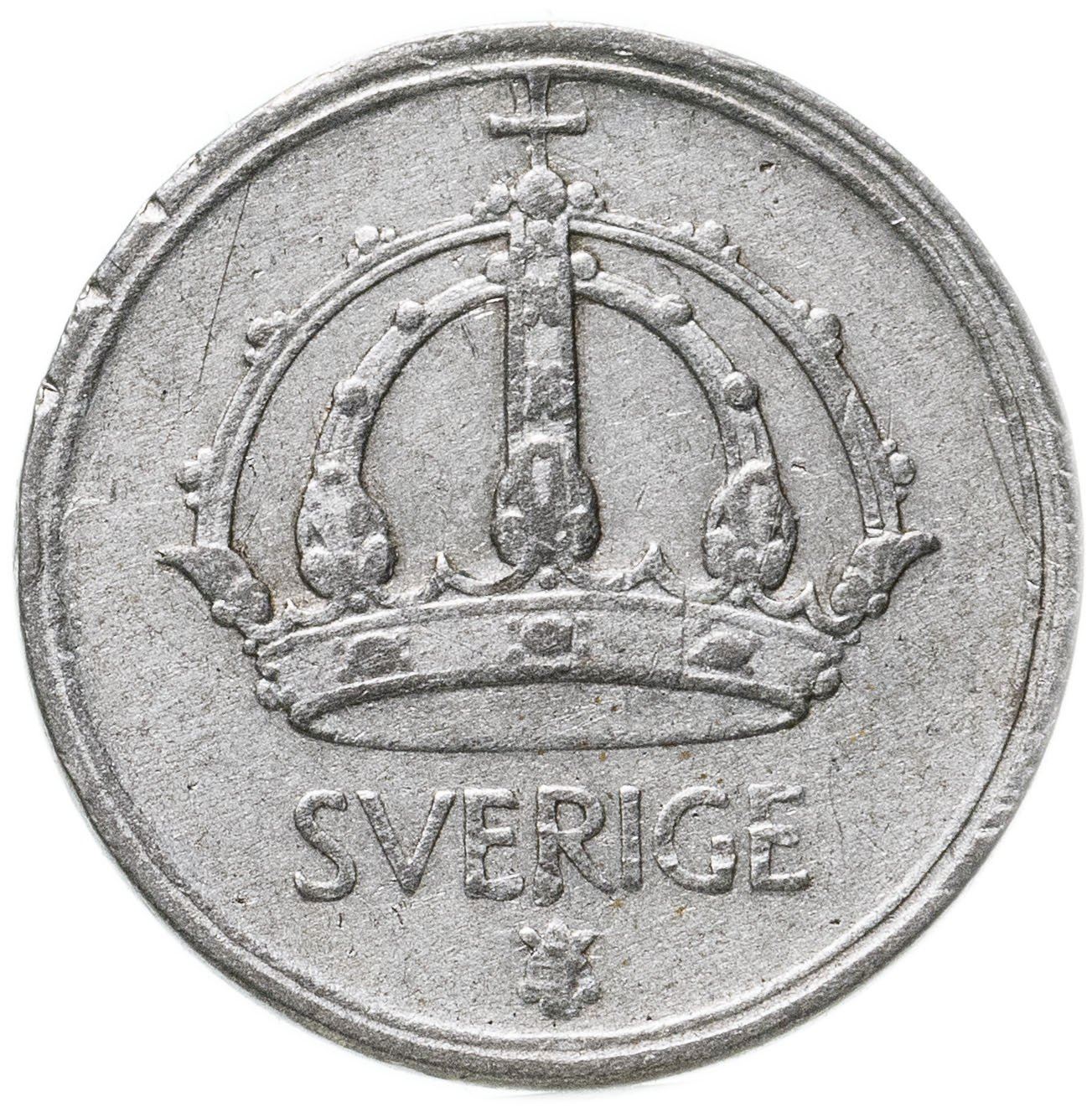 Swedish Coin 10 Ore Coin | King Gustaf V | Sweden | 1942 - 1950