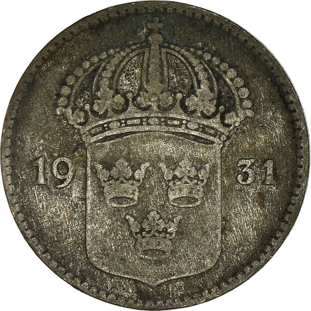 Swedish Coin 10 Öre | King Gustaf V | Crown | Sweden | 1909 - 1942