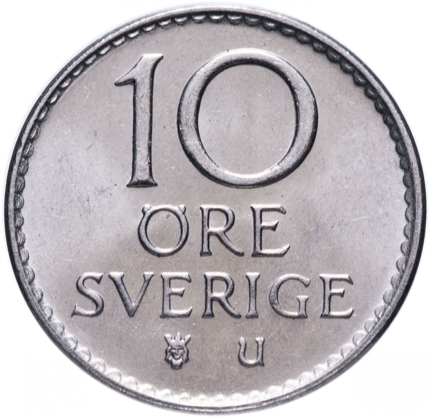 Swedish Coin 10 Öre | King Gustaf VI Adolf | Sweden | 1962 - 1973