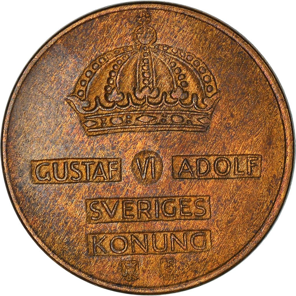 Swedish Coin 2 Öre | Gustaf VI Adolf | Crown | Sweden | 1952 - 1971