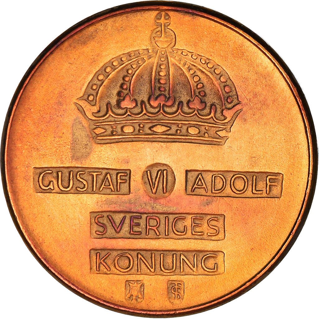 Swedish Coin 2 Öre | Gustaf VI Adolf | Crown | Sweden | 1952 - 1971