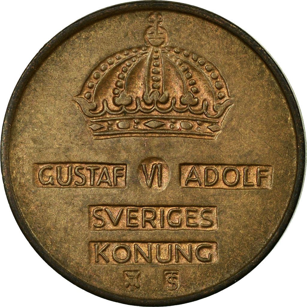 Swedish Coin 2 Öre | Gustaf VI Adolf | Crown | Sweden | 1952 - 1971